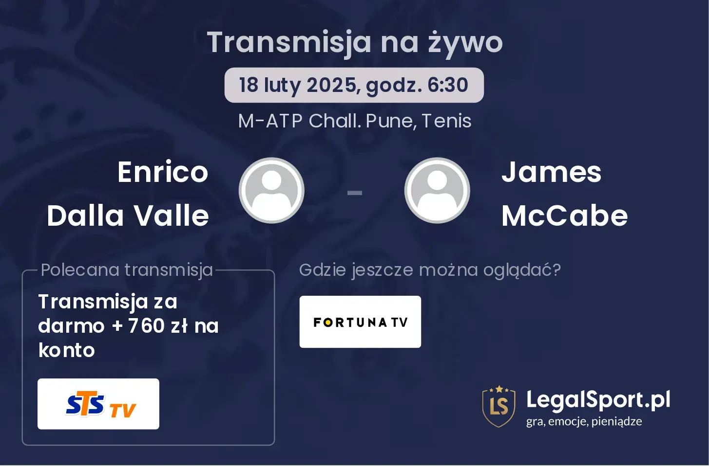 Enrico Dalla Valle - James McCabe transmisja na żywo
