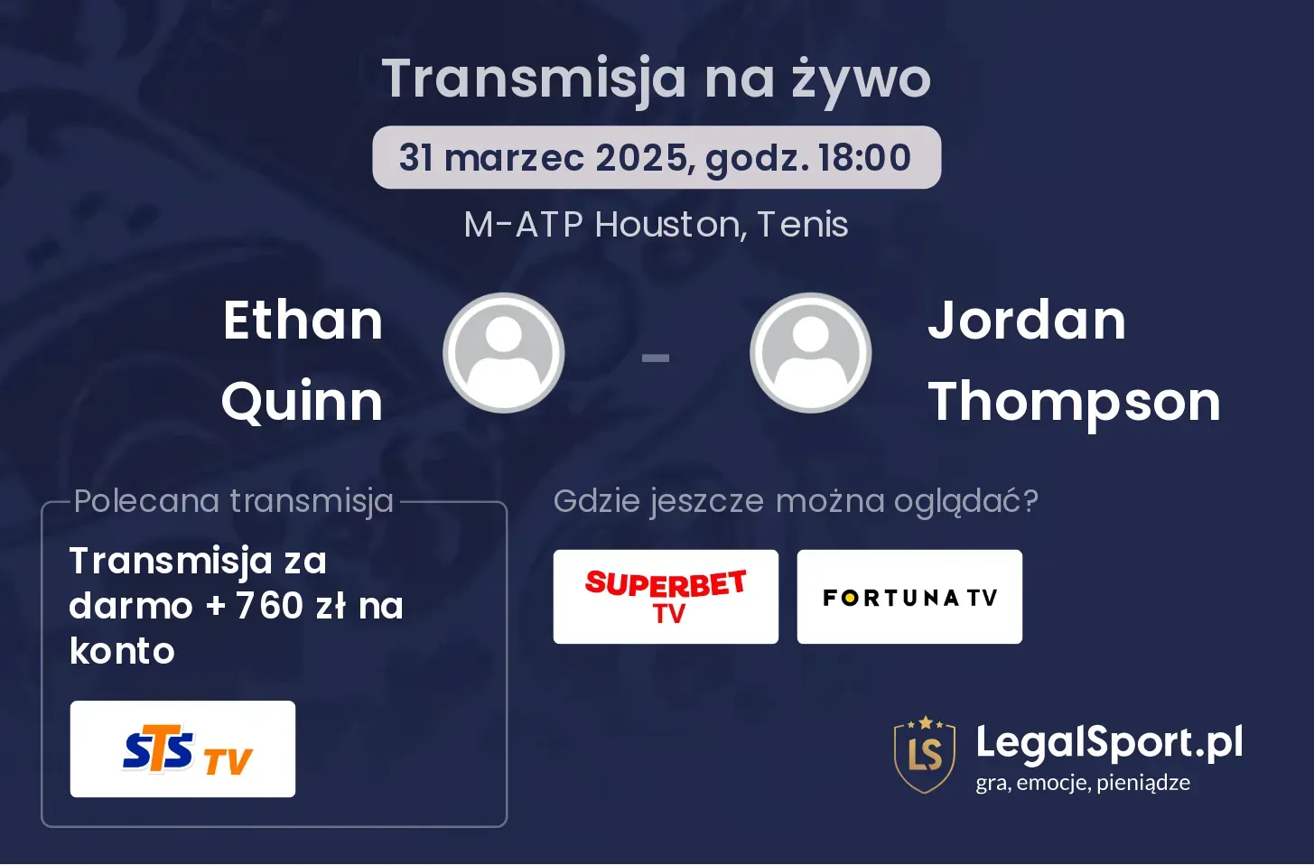 Ethan Quinn - Jordan Thompson gdzie oglądać?