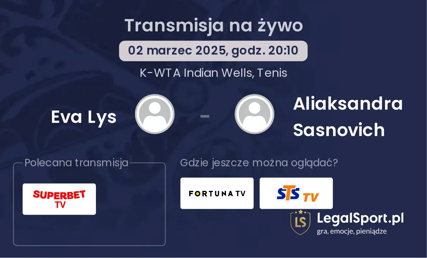 Eva Lys - Aliaksandra Sasnovich gdzie oglądać?