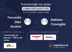 Facundo Diaz Acosta - Stefano Travaglia gdzie oglądać?