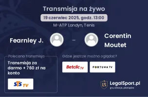 Fearnley J. - Corentin Moutet gdzie oglądać?