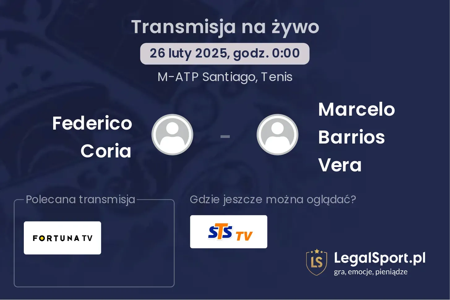 Federico Coria - Marcelo Barrios Vera  gdzie oglądać?