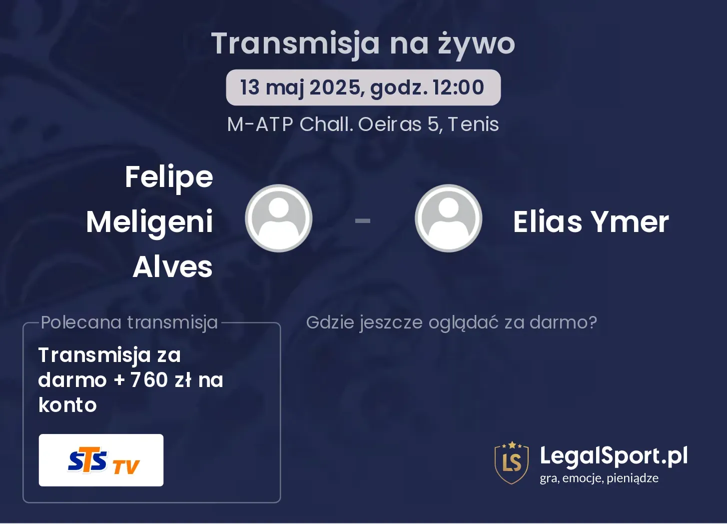 Felipe Meligeni Alves - Elias Ymer transmisja na żywo