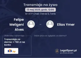 Felipe Meligeni Alves - Elias Ymer gdzie oglądać?