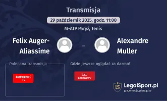 Felix Auger-Aliassime - Alexandre Muller gdzie oglądać?