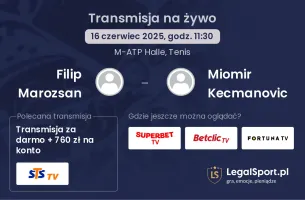 Filip Marozsan - Miomir Kecmanovic gdzie oglądać?