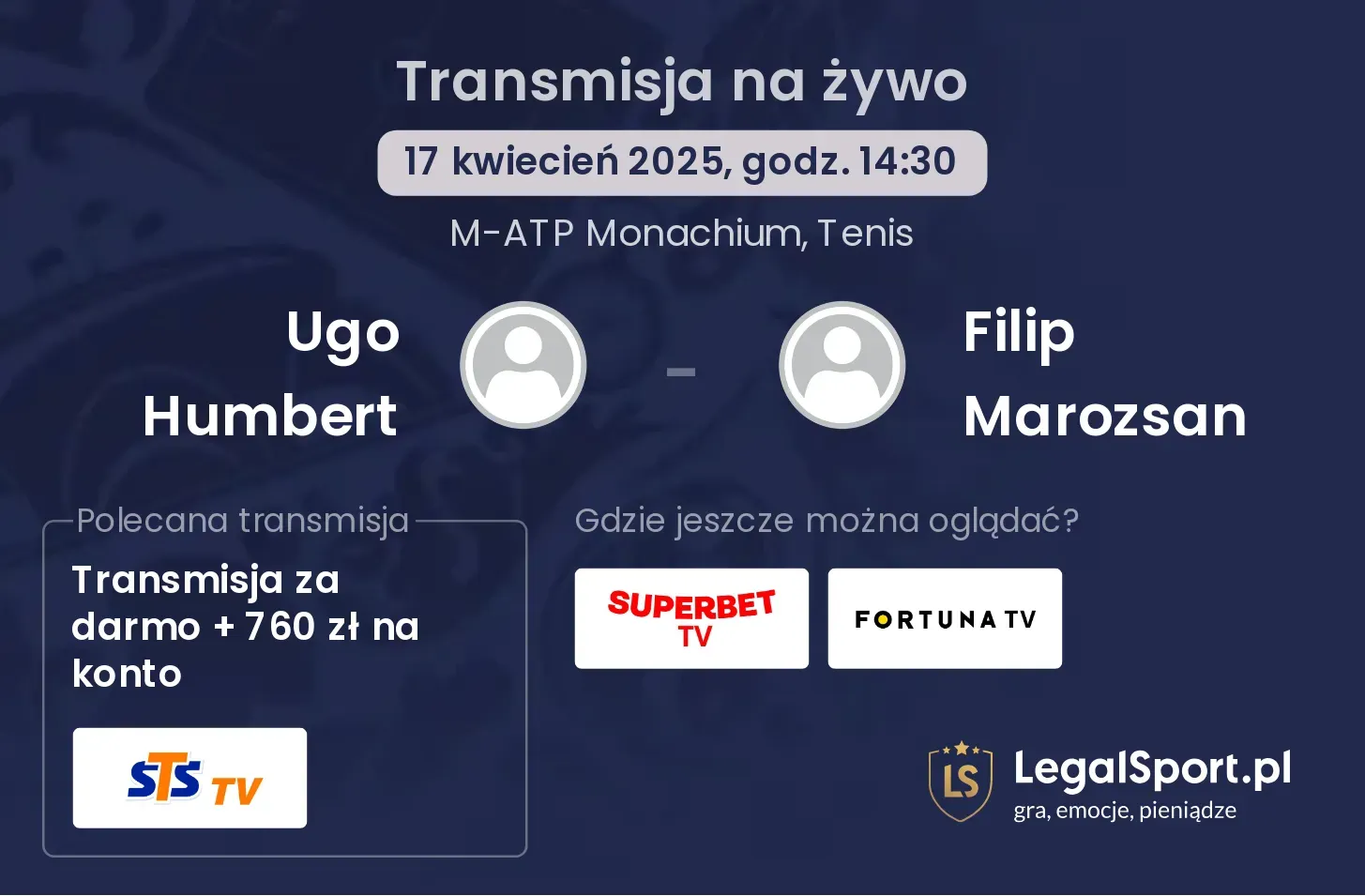 Ugo Humbert - Filip Marozsan gdzie oglądać?