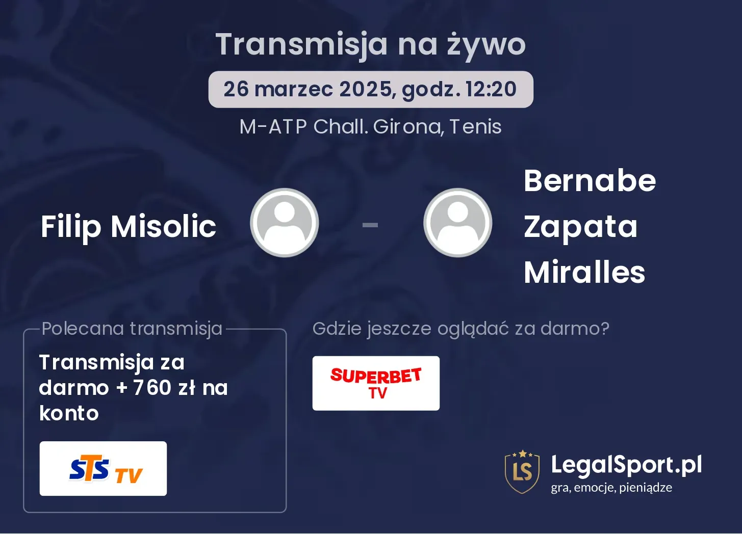 Filip Misolic - Bernabe Zapata Miralles gdzie oglądać?