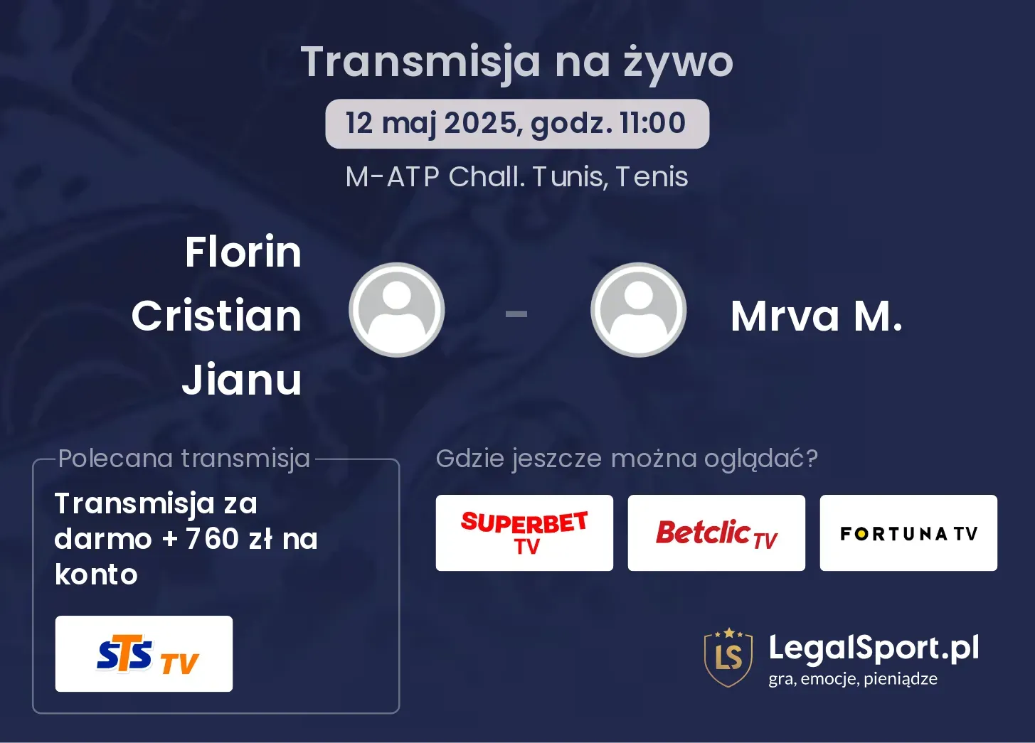 Florin Cristian Jianu - Mrva M. transmisja na żywo