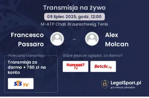 Francesco Passaro - Alex Molcan gdzie oglądać?