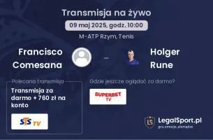 Francisco Comesana - Holger Rune gdzie oglądać?