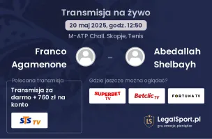 Franco Agamenone - Abedallah Shelbayh gdzie oglądać?