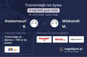 Gadamauri B. - Wiskandt M. gdzie oglądać?