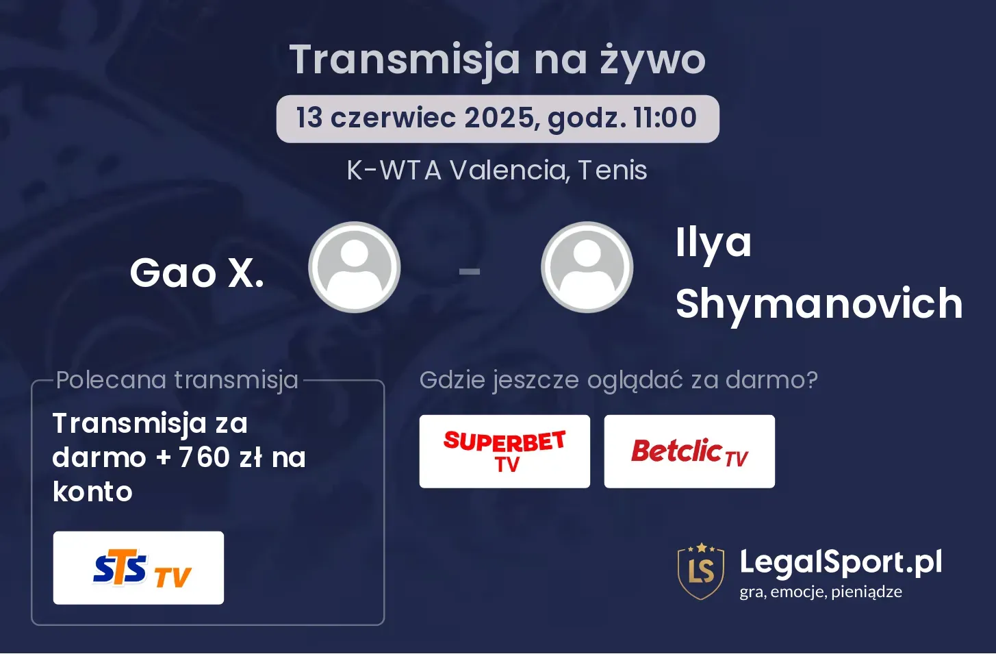 Gao X. - Ilya Shymanovich gdzie oglądać?