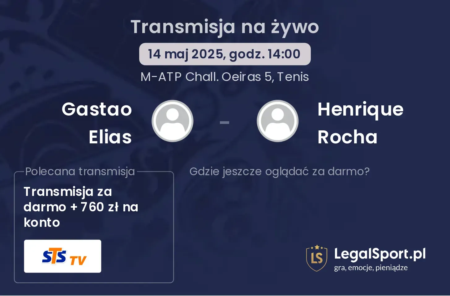 Gastao Elias - Henrique Rocha transmisja na żywo