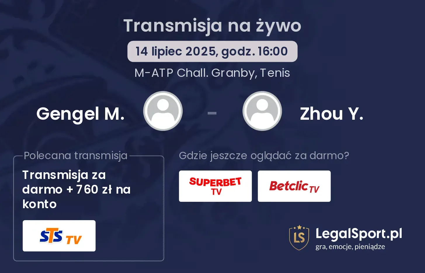 Gengel M. - Zhou Y. transmisja na żywo
