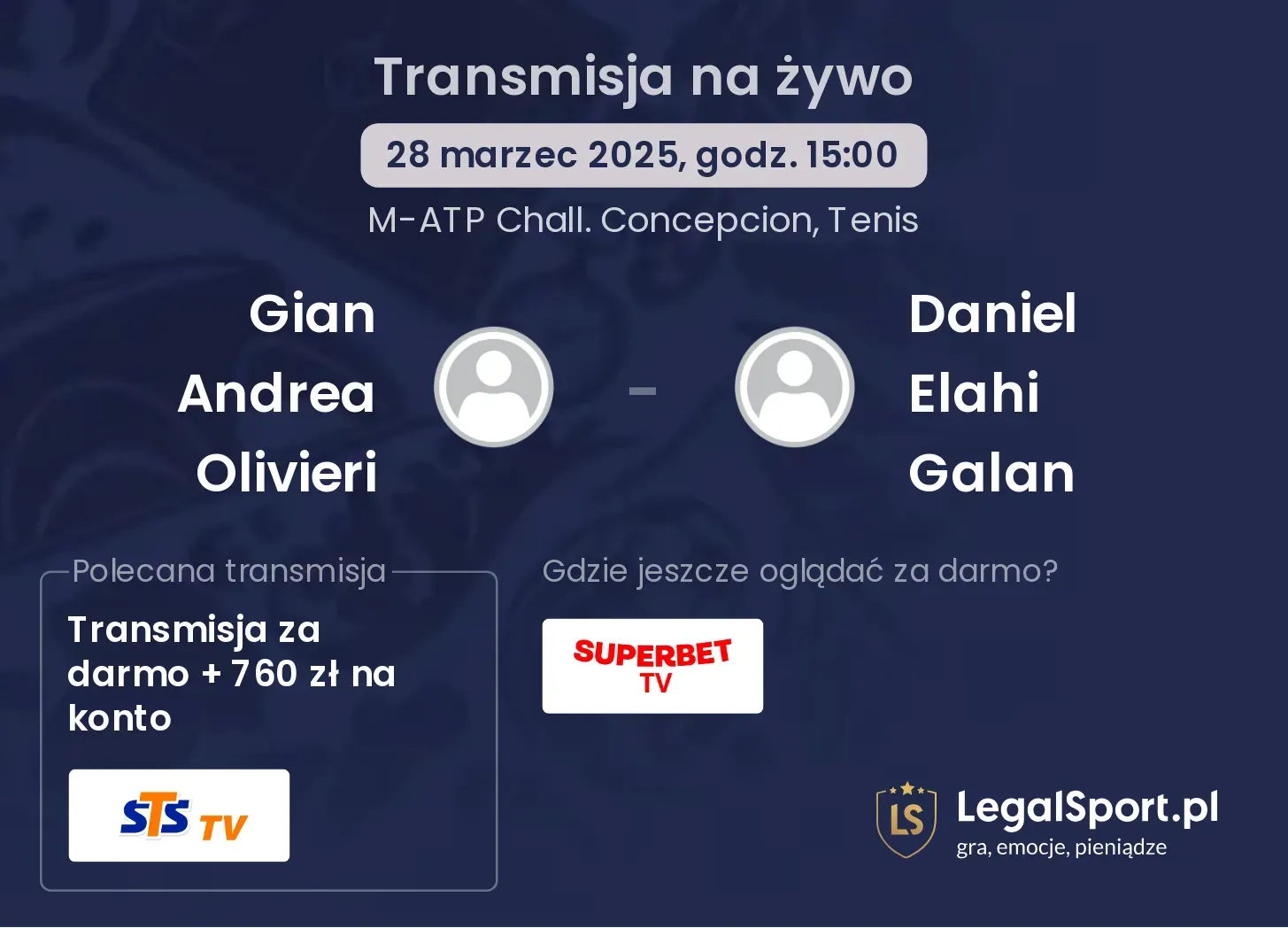 Gian Andrea Olivieri - Daniel Elahi Galan gdzie oglądać transmisję?