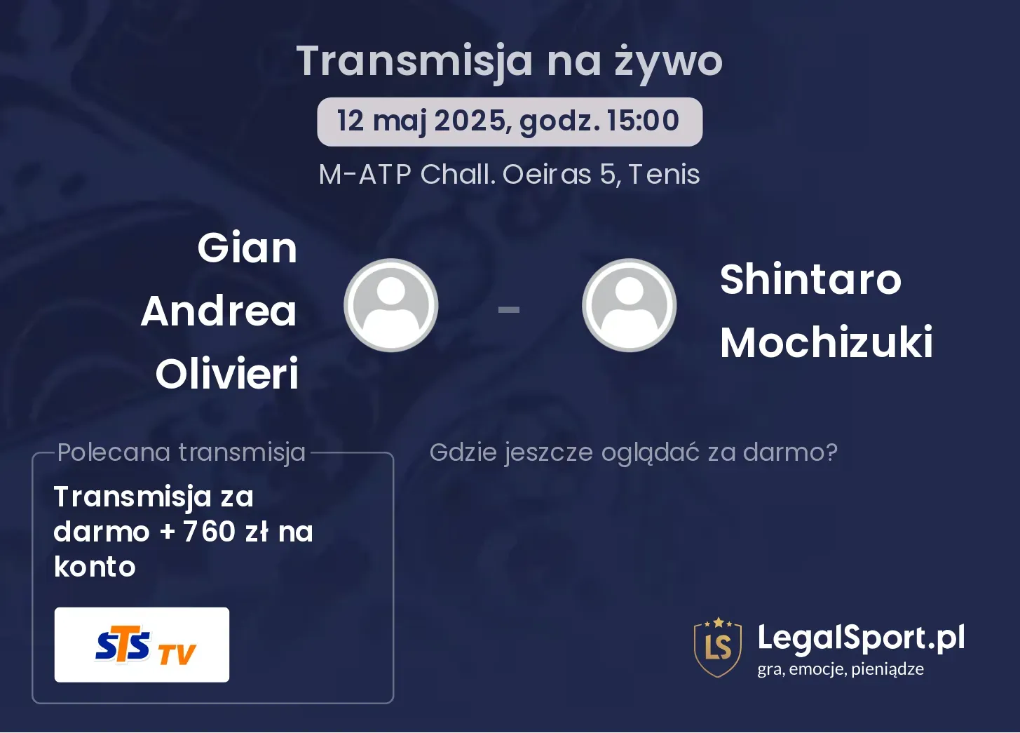 Gian Andrea Olivieri - Shintaro Mochizuki transmisja na żywo