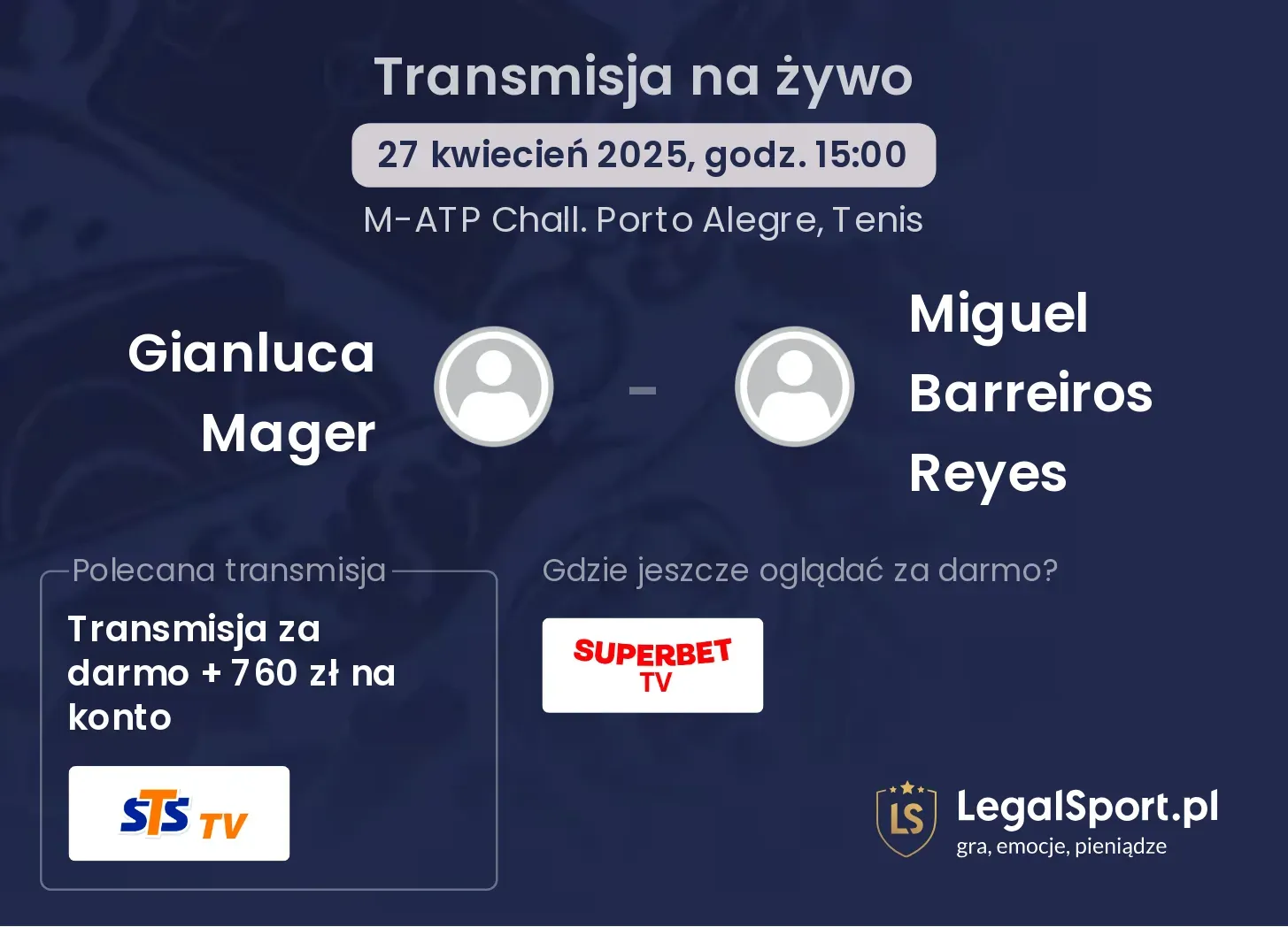 Gianluca Mager - Miguel Barreiros Reyes gdzie oglądać?