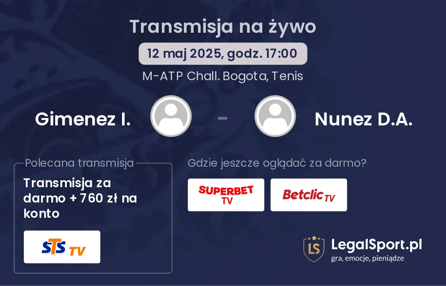 Gimenez I. - Nunez D.A. transmisja na żywo