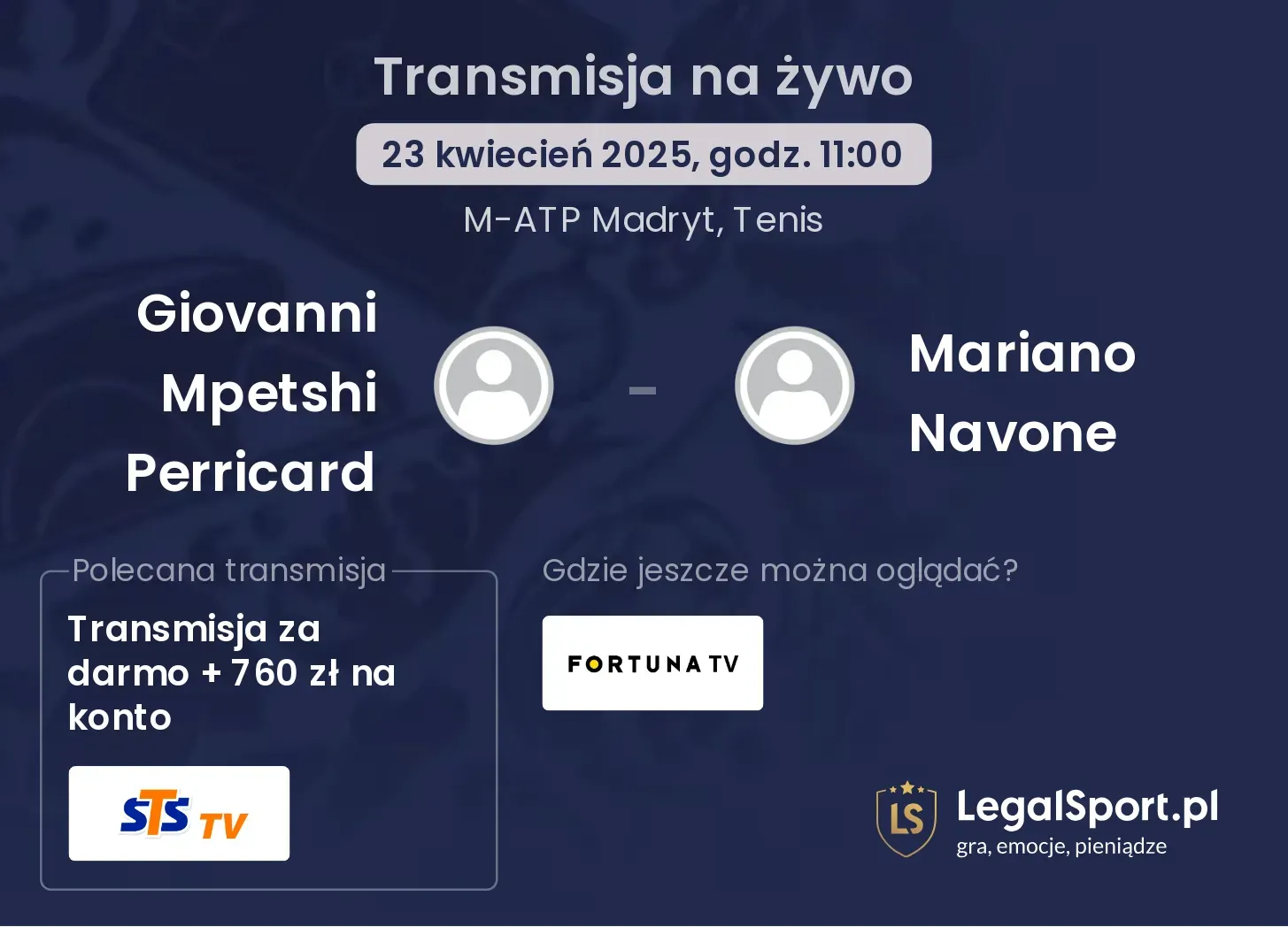 Giovanni Mpetshi Perricard - Mariano Navone gdzie oglądać?