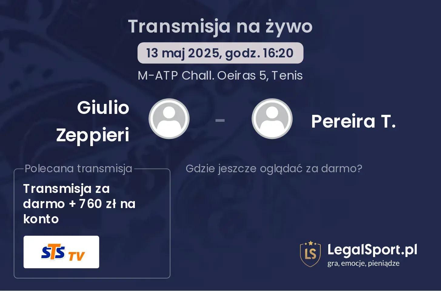 Giulio Zeppieri - Pereira T. gdzie oglądać?