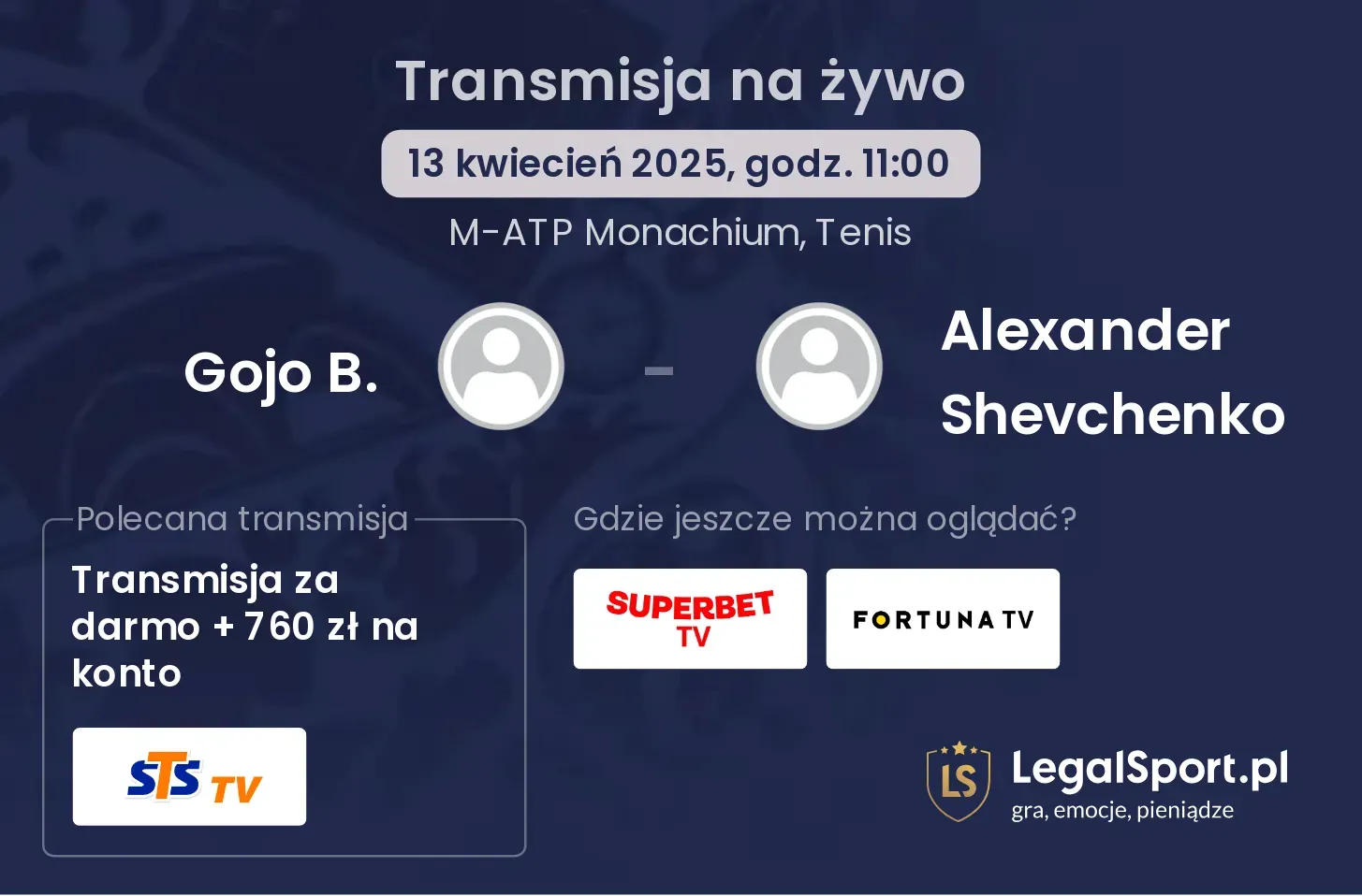 Gojo B. - Alexander Shevchenko gdzie oglądać transmisję?