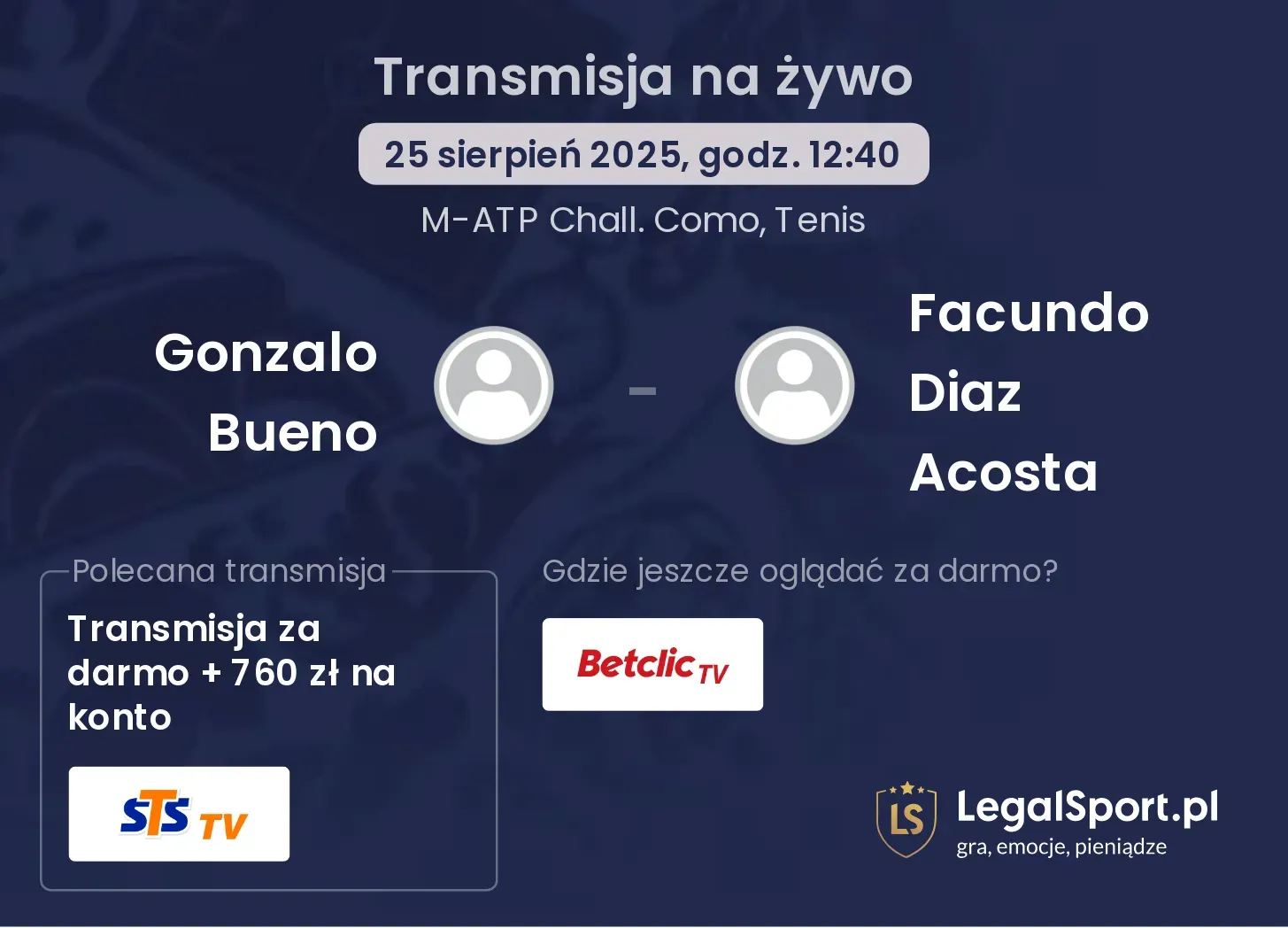 Gonzalo Bueno - Facundo Diaz Acosta gdzie oglądać?