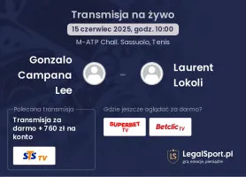 Gonzalo Campana Lee - Laurent Lokoli gdzie oglądać transmisję?