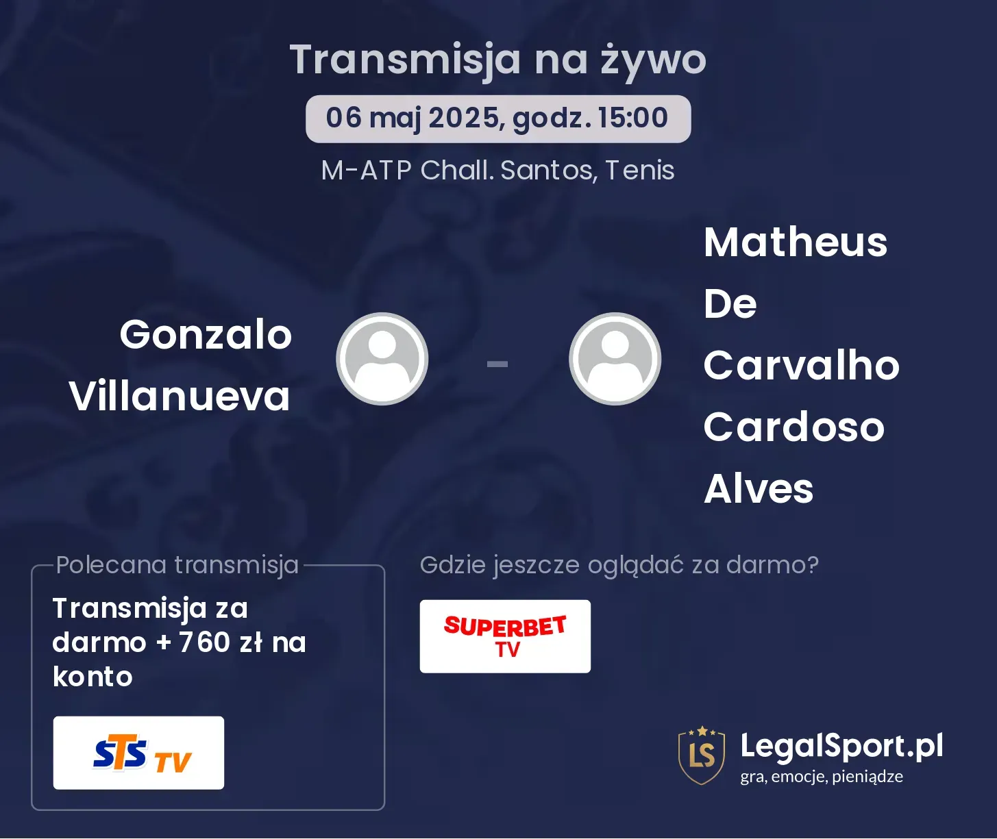 Gonzalo Villanueva - Matheus De Carvalho Cardoso Alves gdzie oglądać?