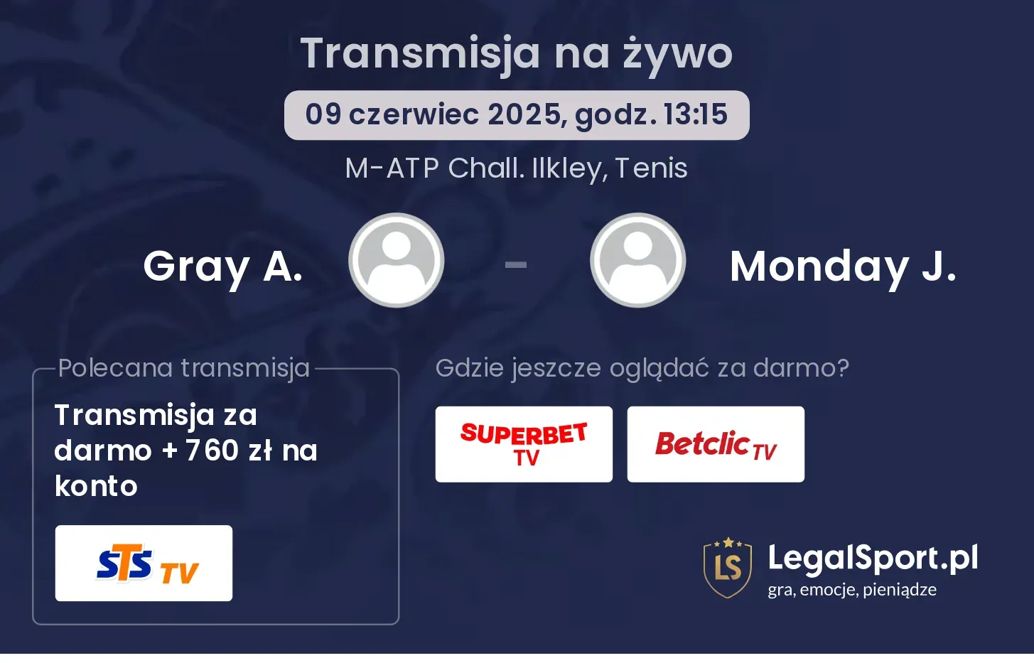 Gray A. - Monday J. gdzie oglądać?