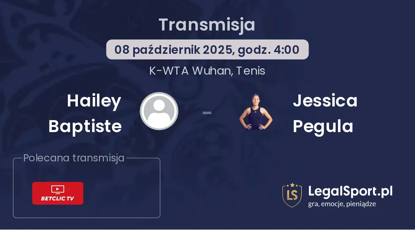 Hailey Baptiste - Jessica Pegula gdzie oglądać?