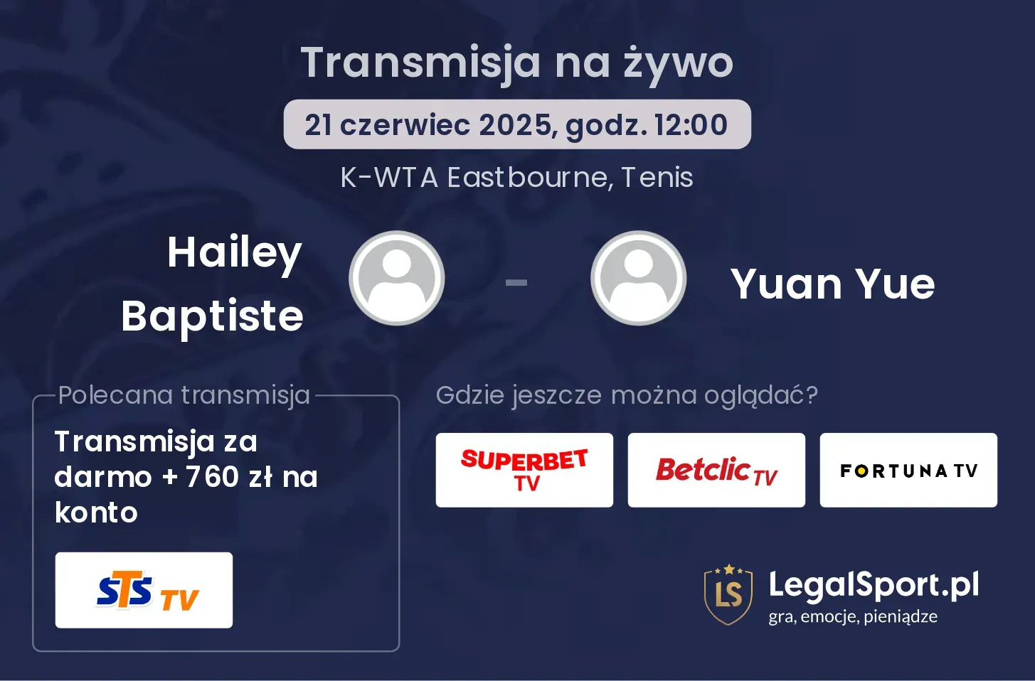 Hailey Baptiste - Yuan Yue transmisja na żywo