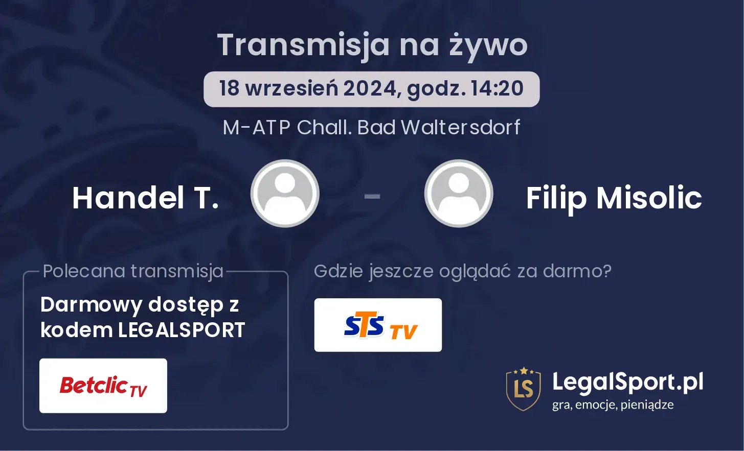 Handel T. - Filip Misolic gdzie oglądać? 18.09, godz. 14:20