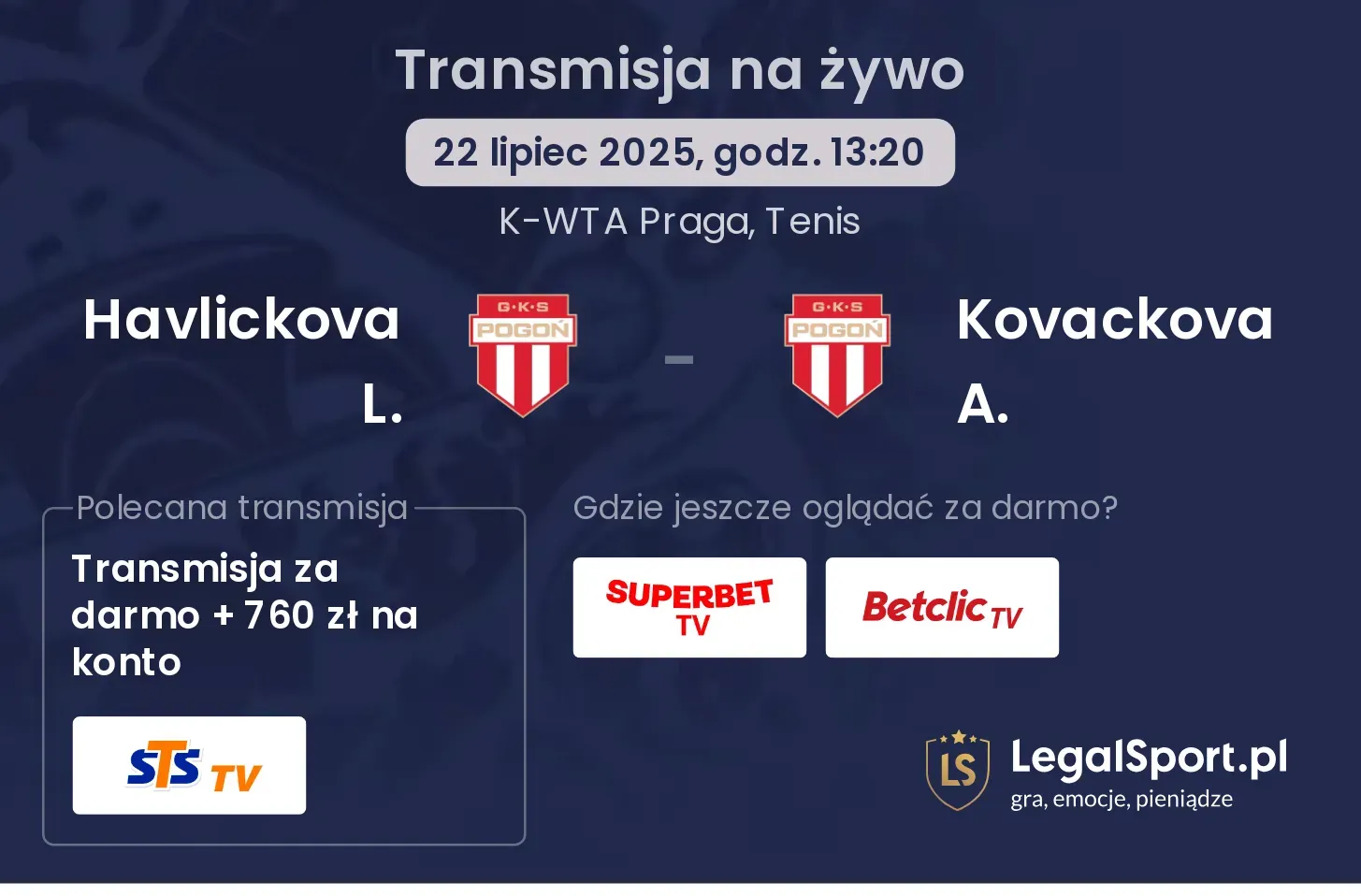 Havlickova L. - Kovackova A. gdzie oglądać?