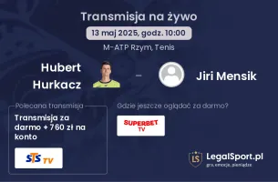 Hubert Hurkacz - Jiri Mensik gdzie oglądać?