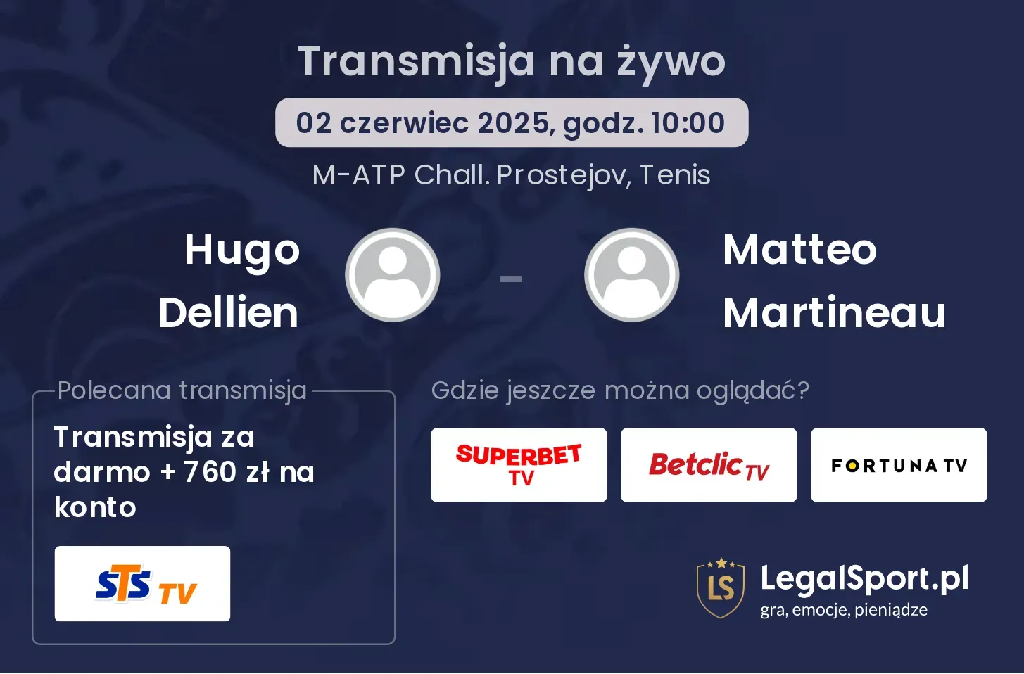 Hugo Dellien - Matteo Martineau gdzie oglądać?