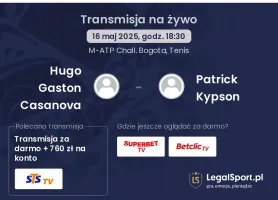 Hugo Gaston Casanova - Patrick Kypson gdzie oglądać transmisję?