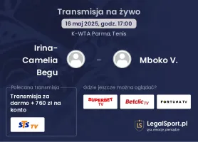 Irina-Camelia Begu - Mboko V. gdzie oglądać?