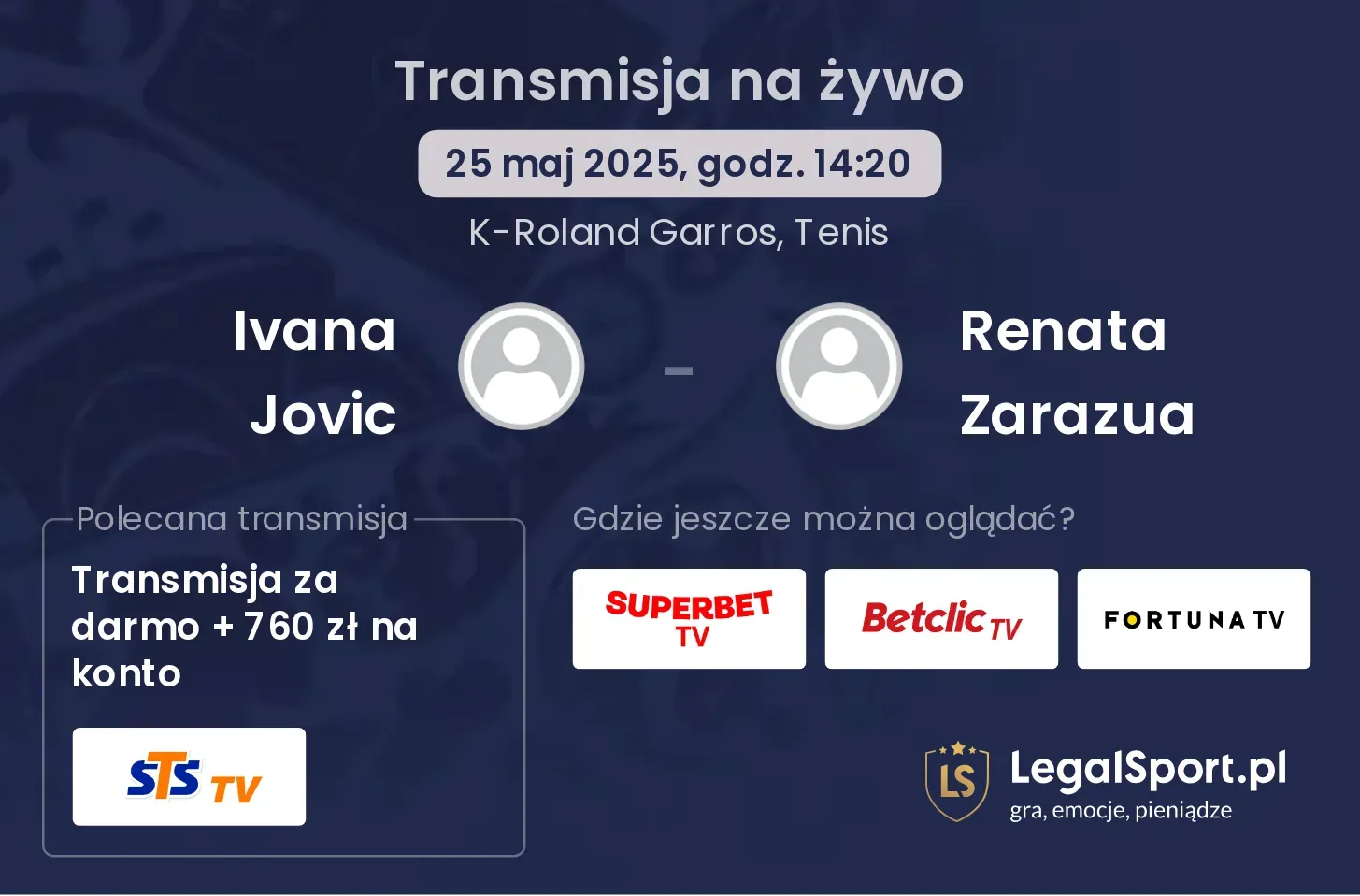 Ivana Jovic - Renata Zarazua transmisja na żywo