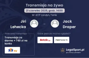 Jiri Lehecka - Jack Draper gdzie oglądać?