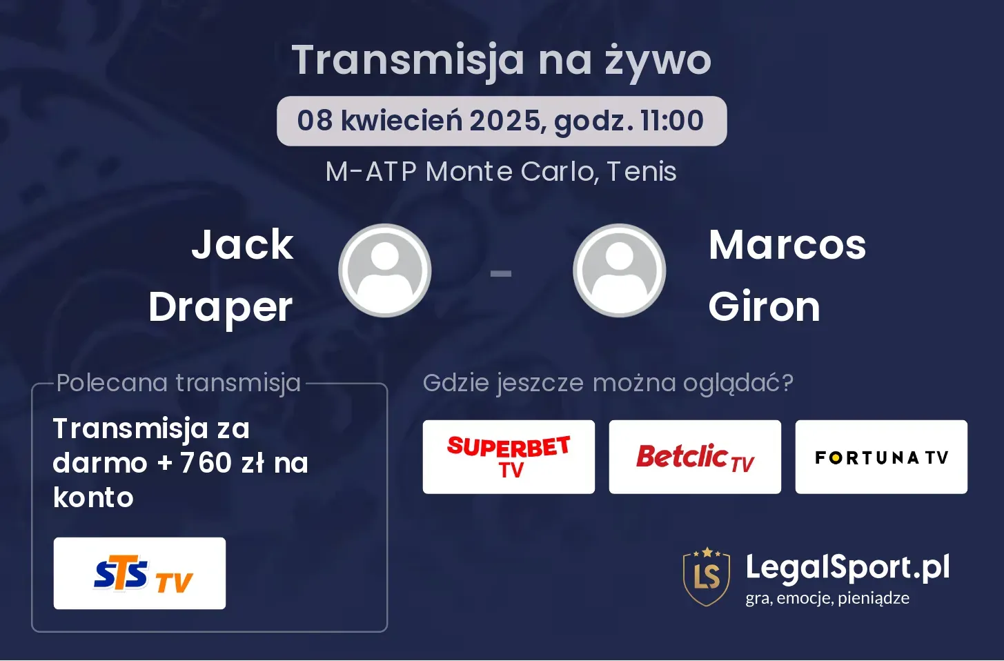 Jack Draper - Marcos Giron gdzie oglądać?