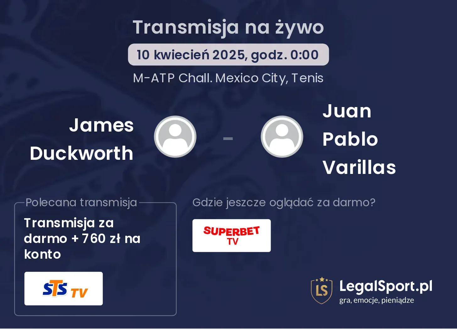 James Duckworth - Juan Pablo Varillas gdzie oglądać?