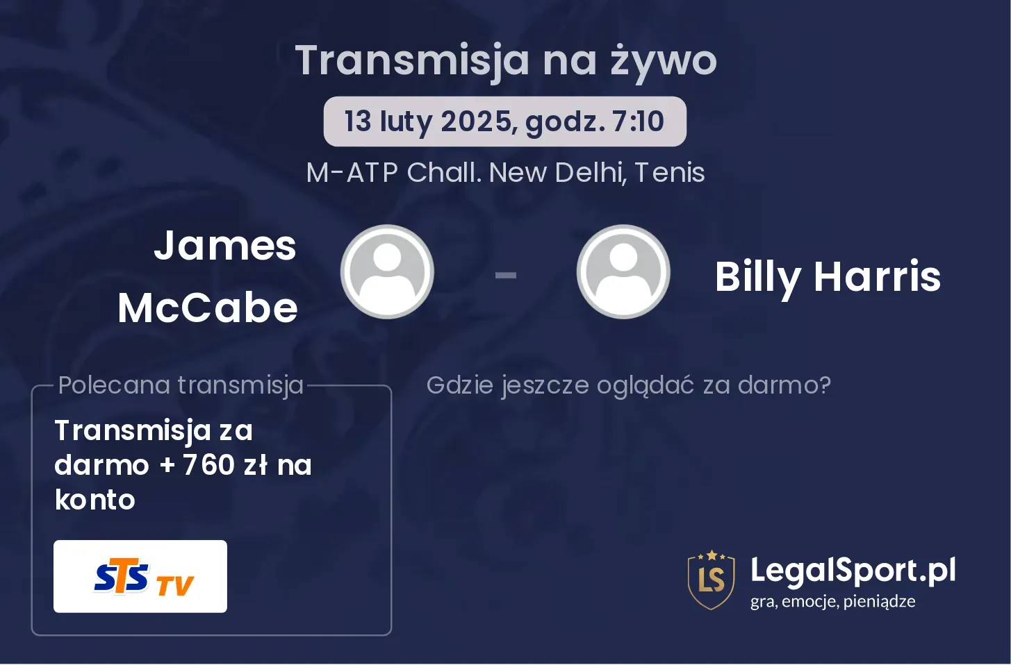 James McCabe - Billy Harris gdzie oglądać?