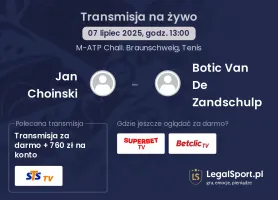 Jan Choinski - Botic Van De Zandschulp gdzie oglądać?