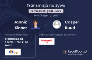 Jannik Sinner - Casper Ruud gdzie oglądać?