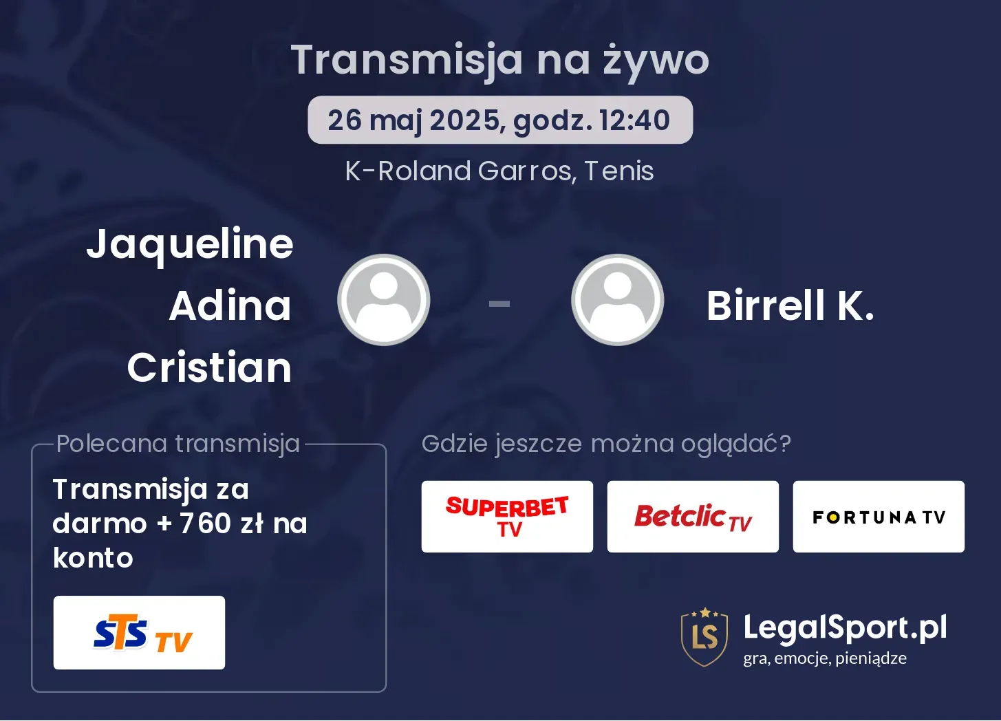 Jaqueline Adina Cristian - Birrell K. gdzie oglądać?
