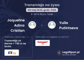 Jaqueline Adina Cristian - Yulia Putintseva gdzie oglądać?