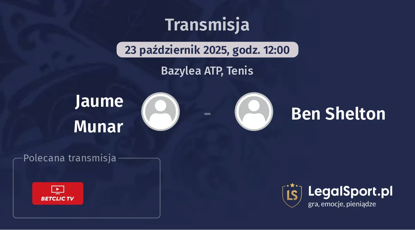 Jaume Munar - Ben Shelton gdzie oglądać?