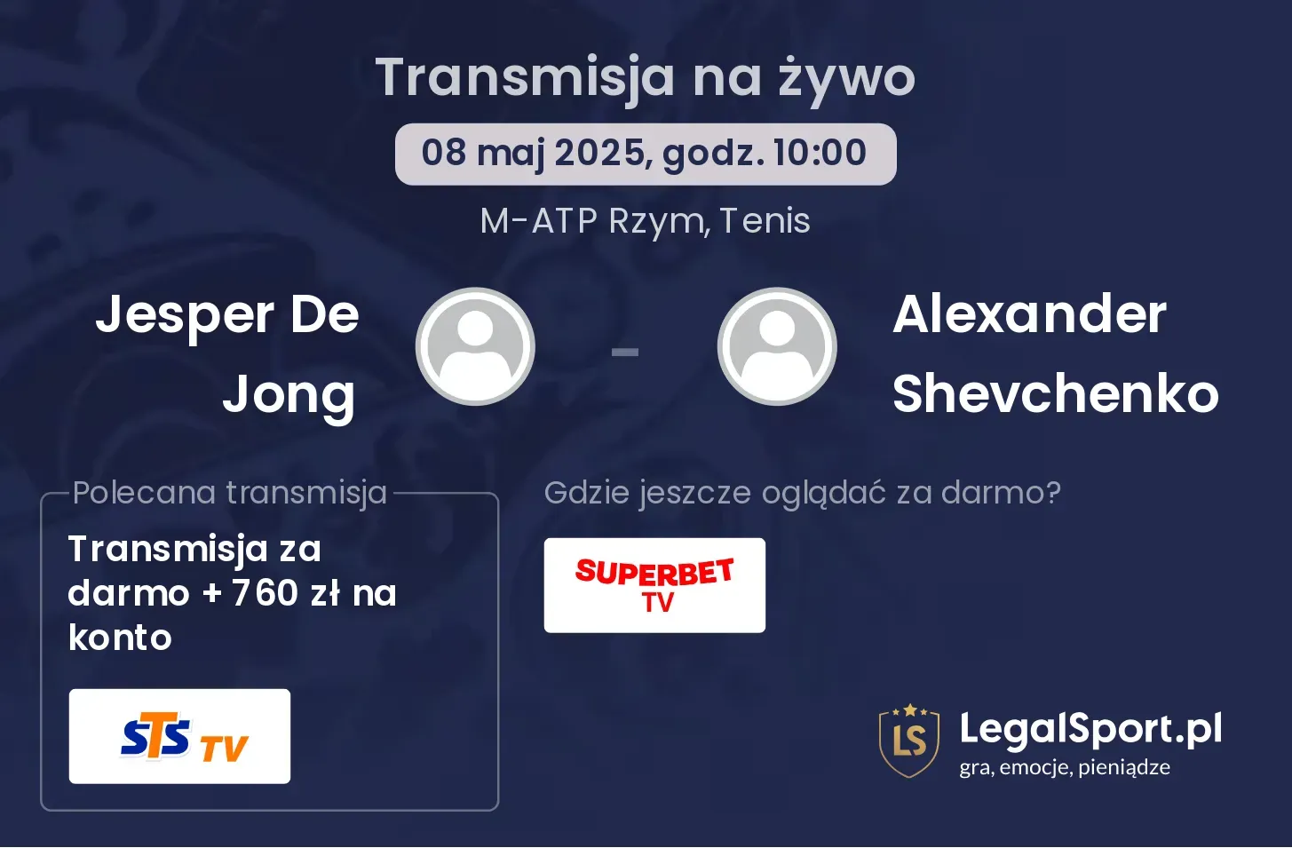 Jesper De Jong - Alexander Shevchenko gdzie oglądać?